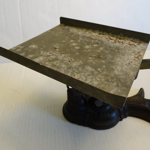 United States Postal Office Scale 4 lb. Limit Fairbanks  - Cast Iron & Brass - Picture 3 of 12